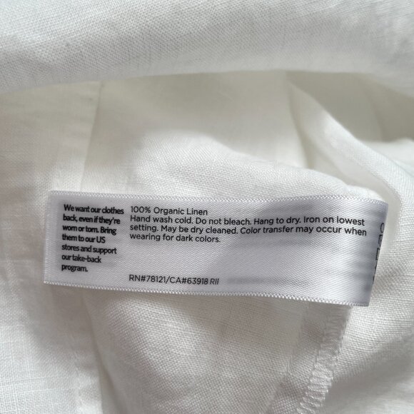 Eileen Fisher Womens Linen Dress XL White Tiered Organic Maxi Summer Breathable - Picture 7 of 8